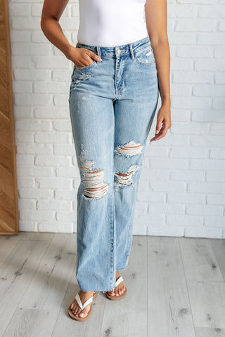 Ramona High Rise Rigid Magic Destroyed Straight Jeans-[option4]-[option5]-[option6]-[option7]-[option8]-Womens-Clothing-Shop