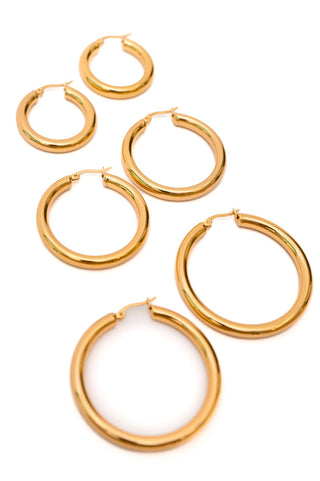 Day to Day Hoop Earrings Set in Gold-OS-[option4]-[option5]-[option6]-[option7]-[option8]-Womens-Clothing-Shop