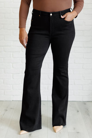 Etta High Rise Control Top Flare Jeans in Black-[option4]-[option5]-[option6]-[option7]-[option8]-Womens-Clothing-Shop