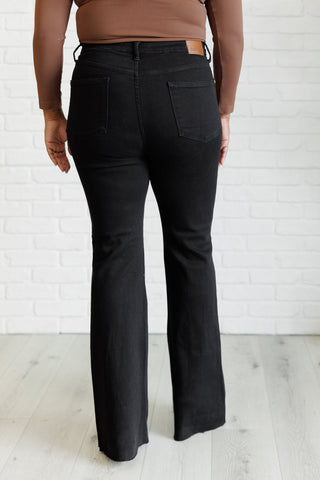 Etta High Rise Control Top Flare Jeans in Black-[option4]-[option5]-[option6]-[option7]-[option8]-Womens-Clothing-Shop