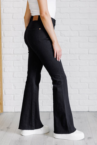 Etta High Rise Control Top Flare Jeans in Black-[option4]-[option5]-[option6]-[option7]-[option8]-Womens-Clothing-Shop