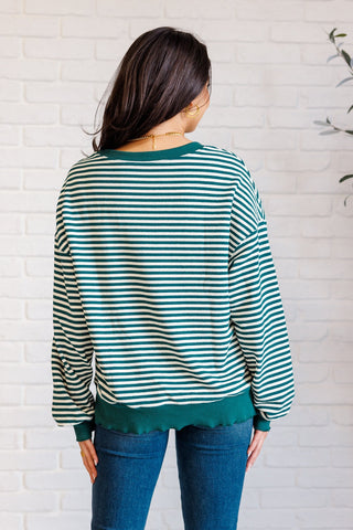 Too Good to be True Striped Drop Shoulder Top in Green-[option4]-[option5]-[option6]-[option7]-[option8]-Womens-Clothing-Shop