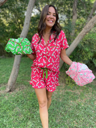 PREORDER: Christmas Candy Pajama Set in Three Colors-[option4]-[option5]-[option6]-[option7]-[option8]-Womens-Clothing-Shop