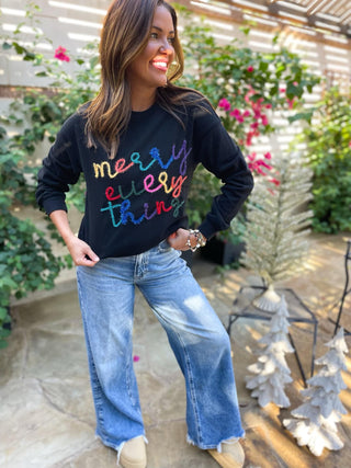 PREORDER: Merry Everything Tinsel Sweatshirt in Two Colors-[option4]-[option5]-[option6]-[option7]-[option8]-Womens-Clothing-Shop