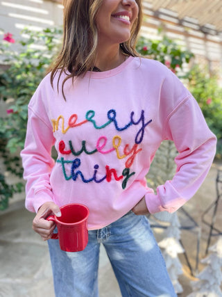 PREORDER: Merry Everything Tinsel Sweatshirt in Two Colors-[option4]-[option5]-[option6]-[option7]-[option8]-Womens-Clothing-Shop