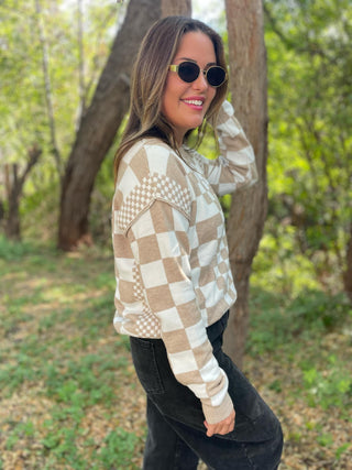 PREORDER: All Checkered Out Sweater in Four Colors-[option4]-[option5]-[option6]-[option7]-[option8]-Womens-Clothing-Shop