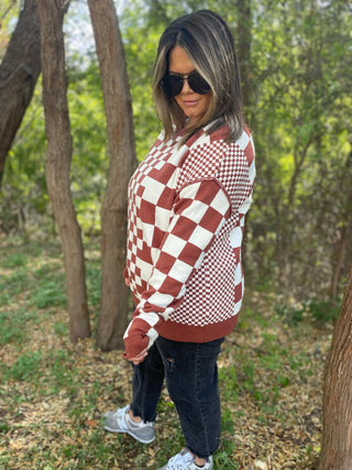 PREORDER: All Checkered Out Sweater in Four Colors-[option4]-[option5]-[option6]-[option7]-[option8]-Womens-Clothing-Shop