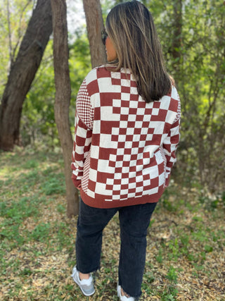 PREORDER: All Checkered Out Sweater in Four Colors-[option4]-[option5]-[option6]-[option7]-[option8]-Womens-Clothing-Shop