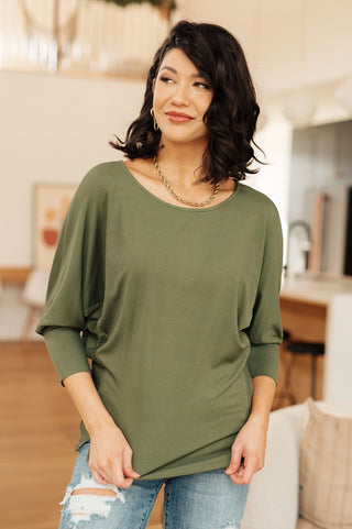 A Day Together Long Sleeve Top in Olive-[option4]-[option5]-[option6]-[option7]-[option8]-Womens-Clothing-Shop