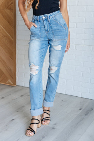 Aiden High Rise Patch Pocket Distressed Boyfriend Jeans-[option4]-[option5]-[option6]-[option7]-[option8]-Womens-Clothing-Shop