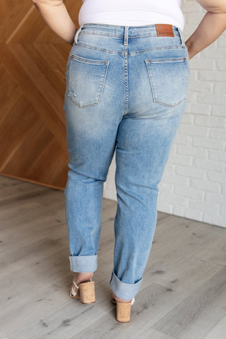 Aiden High Rise Patch Pocket Distressed Boyfriend Jeans-[option4]-[option5]-[option6]-[option7]-[option8]-Womens-Clothing-Shop