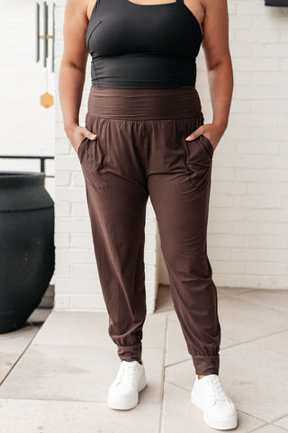 Always Accelerating Joggers in Espresso-[option4]-[option5]-[option6]-[option7]-[option8]-Womens-Clothing-Shop