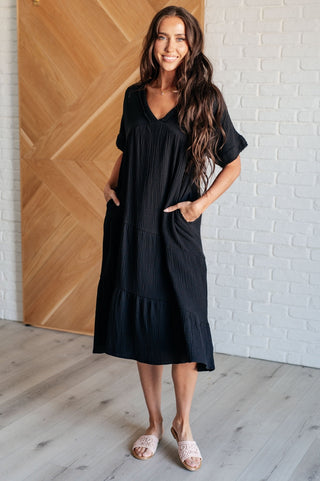 Always Learning Dolman Sleeve Dress in Black-[option4]-[option5]-[option6]-[option7]-[option8]-Womens-Clothing-Shop