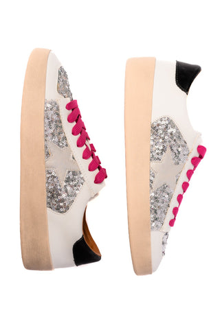 Another Round Sneakers in Silver Sequins-[option4]-[option5]-[option6]-[option7]-[option8]-Womens-Clothing-Shop