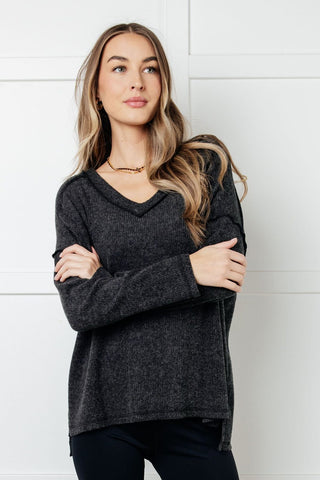 Basically Freezing Brushed Hacci Top in Black-[option4]-[option5]-[option6]-[option7]-[option8]-Womens-Clothing-Shop