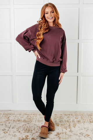 Beyond the Basics Pullover in Eggplant-[option4]-[option5]-[option6]-[option7]-[option8]-Womens-Clothing-Shop