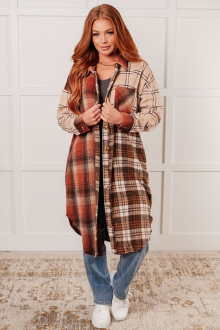 Cabin Fever Flannel Plaid Oversized Shacket-[option4]-[option5]-[option6]-[option7]-[option8]-Womens-Clothing-Shop