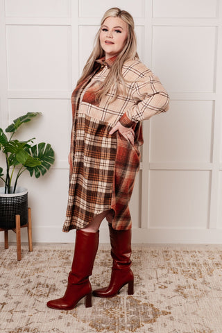 Cabin Fever Flannel Plaid Oversized Shacket-[option4]-[option5]-[option6]-[option7]-[option8]-Womens-Clothing-Shop