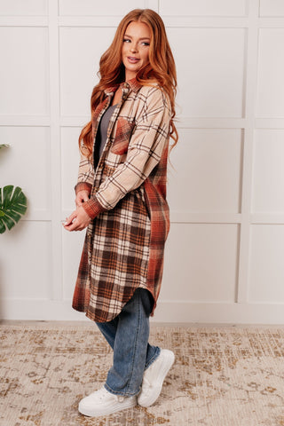 Cabin Fever Flannel Plaid Oversized Shacket-[option4]-[option5]-[option6]-[option7]-[option8]-Womens-Clothing-Shop