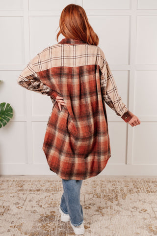 Cabin Fever Flannel Plaid Oversized Shacket-[option4]-[option5]-[option6]-[option7]-[option8]-Womens-Clothing-Shop