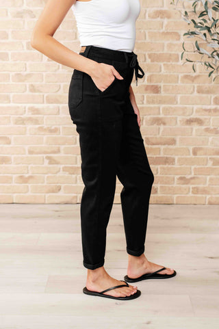 Carmen Double Cuff Joggers in Black-[option4]-[option5]-[option6]-[option7]-[option8]-Womens-Clothing-Shop