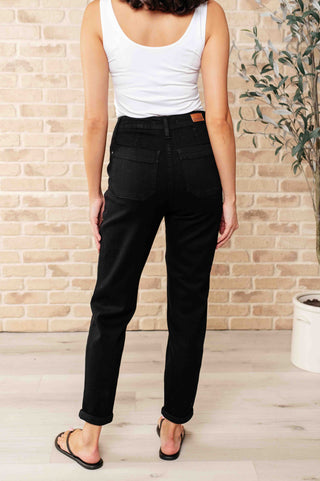 Carmen Double Cuff Joggers in Black-[option4]-[option5]-[option6]-[option7]-[option8]-Womens-Clothing-Shop