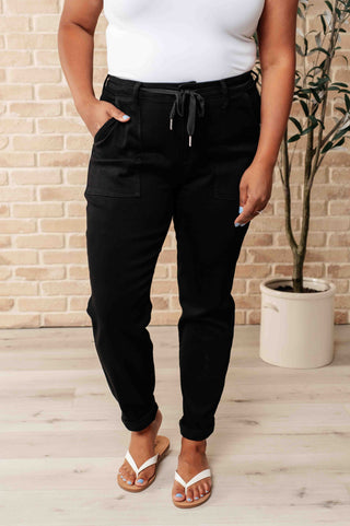 Carmen Double Cuff Joggers in Black-[option4]-[option5]-[option6]-[option7]-[option8]-Womens-Clothing-Shop