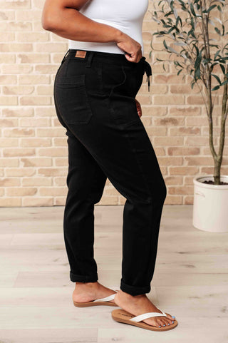 Carmen Double Cuff Joggers in Black-[option4]-[option5]-[option6]-[option7]-[option8]-Womens-Clothing-Shop