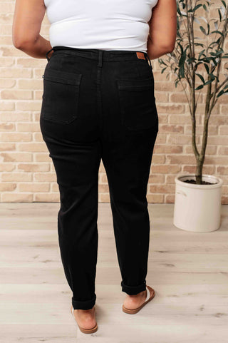 Carmen Double Cuff Joggers in Black-[option4]-[option5]-[option6]-[option7]-[option8]-Womens-Clothing-Shop