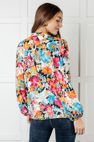 Carry Me Away Floral Peplum Blouse-[option4]-[option5]-[option6]-[option7]-[option8]-Womens-Clothing-Shop