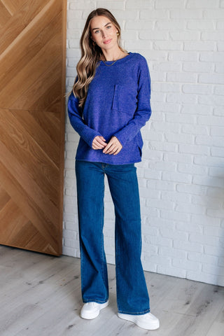 Casual Tuesday Ribbed Knit Sweater in Bright Blue-[option4]-[option5]-[option6]-[option7]-[option8]-Womens-Clothing-Shop