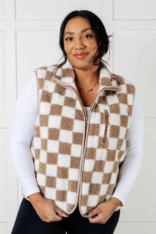 Check it Out Checkered Fleece Vest-[option4]-[option5]-[option6]-[option7]-[option8]-Womens-Clothing-Shop