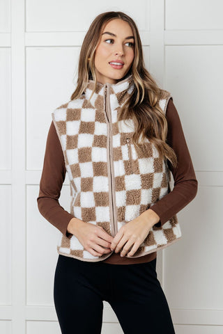 Check it Out Checkered Fleece Vest-[option4]-[option5]-[option6]-[option7]-[option8]-Womens-Clothing-Shop