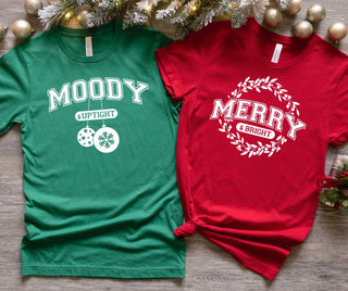 PREORDER: Matching Merry and Moody Graphic Tee-[option4]-[option5]-[option6]-[option7]-[option8]-Womens-Clothing-Shop