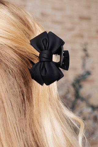 Classic Bow Claw Clip In Matte Black-OS-[option4]-[option5]-[option6]-[option7]-[option8]-Womens-Clothing-Shop