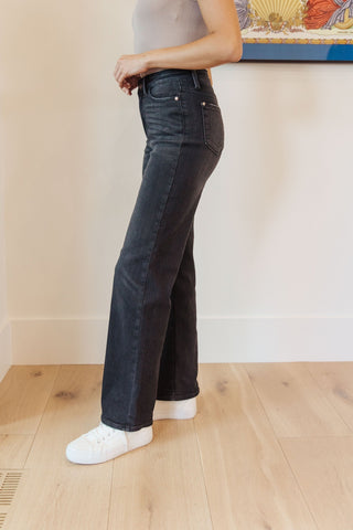 Eleanor High Rise Classic Straight Jeans in Washed Black-[option4]-[option5]-[option6]-[option7]-[option8]-Womens-Clothing-Shop