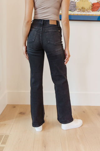 Eleanor High Rise Classic Straight Jeans in Washed Black-[option4]-[option5]-[option6]-[option7]-[option8]-Womens-Clothing-Shop