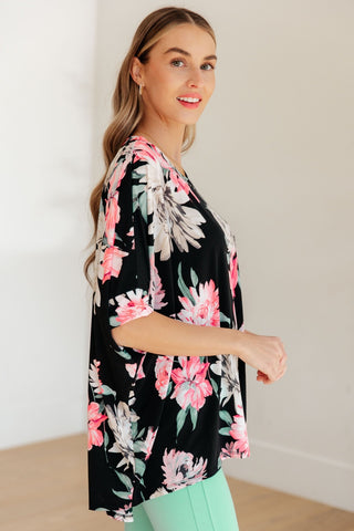 Essential Blouse in Black Floral-[option4]-[option5]-[option6]-[option7]-[option8]-Womens-Clothing-Shop