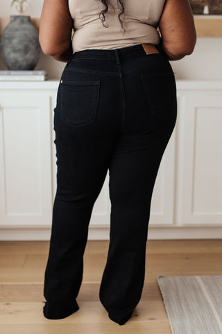 Etta High Rise Control Top Flare Jeans in Black-[option4]-[option5]-[option6]-[option7]-[option8]-Womens-Clothing-Shop