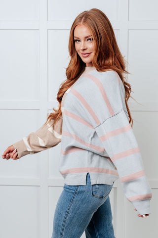 Exceptional Thought Striped Patchwork Sweater-[option4]-[option5]-[option6]-[option7]-[option8]-Womens-Clothing-Shop