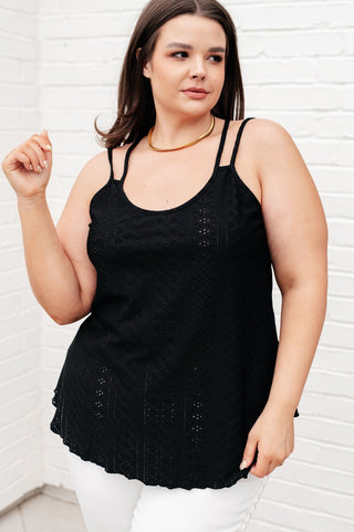 Eye on the Prize Eyelet Tank in Black-[option4]-[option5]-[option6]-[option7]-[option8]-Womens-Clothing-Shop