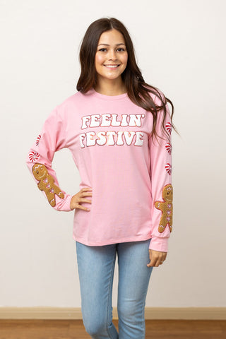 Feelin Festive Pink Sweater-[option4]-[option5]-[option6]-[option7]-[option8]-Womens-Clothing-Shop