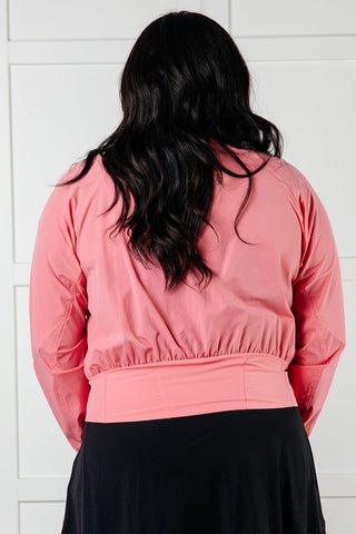 Fit Happens Nylon Tennis Jacket in Coral Rose-[option4]-[option5]-[option6]-[option7]-[option8]-Womens-Clothing-Shop