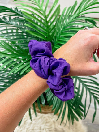 PREORDER: Game Day Solid Scrunchie in Eight Colors-[option4]-[option5]-[option6]-[option7]-[option8]-Womens-Clothing-Shop