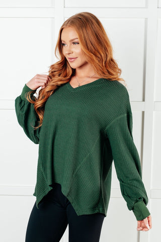 Good Things Are Coming V-Neck Top in Green-[option4]-[option5]-[option6]-[option7]-[option8]-Womens-Clothing-Shop