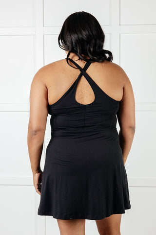 Gym and Tonic Butter Romper Dress in Black-[option4]-[option5]-[option6]-[option7]-[option8]-Womens-Clothing-Shop