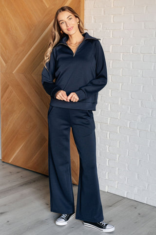 Hamptons Travel Half Zip Pullover in Navy-[option4]-[option5]-[option6]-[option7]-[option8]-Womens-Clothing-Shop