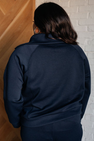 Hamptons Travel Half Zip Pullover in Navy-[option4]-[option5]-[option6]-[option7]-[option8]-Womens-Clothing-Shop