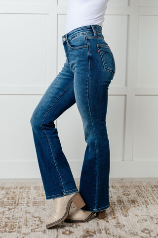 Hannah Mid Rise Thermal Bootcut Jeans-[option4]-[option5]-[option6]-[option7]-[option8]-Womens-Clothing-Shop