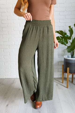 Harmony High Rise Wide Pants in Olive-[option4]-[option5]-[option6]-[option7]-[option8]-Womens-Clothing-Shop